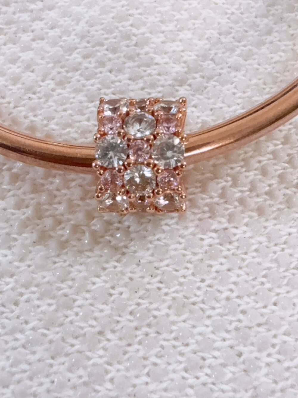 Clear & Pink CZ Charm For Pandora Bracelet